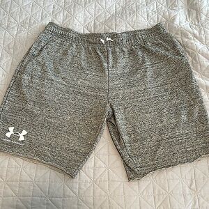 Grey Men’s Under Armour XXL Fitted Rival Terry Shorts - NEW WITH TAGS